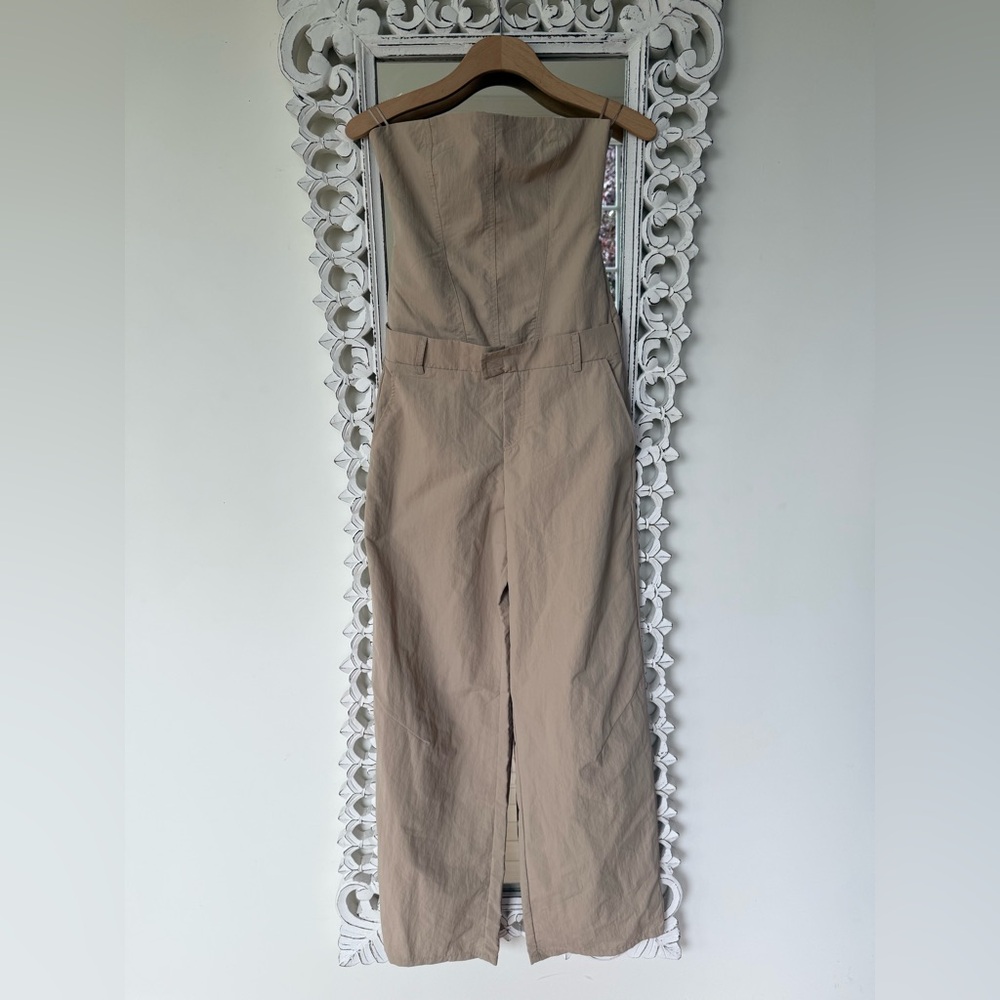 Zara Tan Strapless Jumpsuit • XS • NWT - Picture 3 of 13